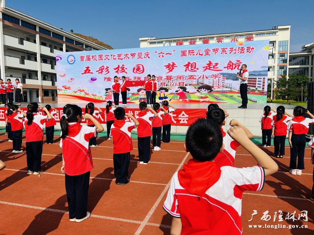 隆林第五小学入队活动相片