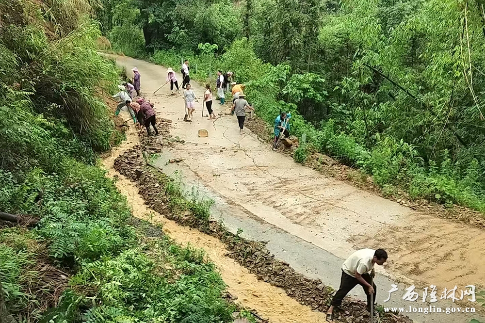 村委携手群众疏通道路